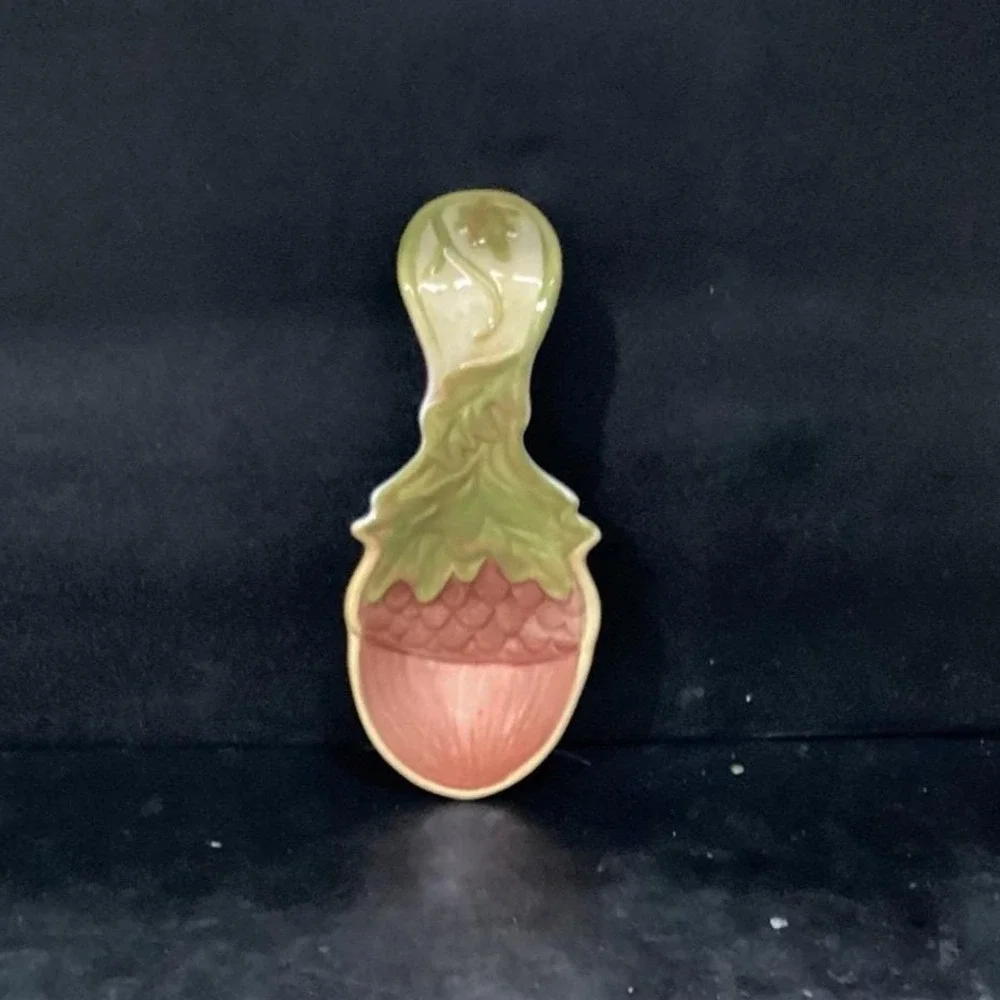 Cracker Barrel Harvest‎ Spoon Rest, Autumn Ceramic Holder, Seasonal Tableware